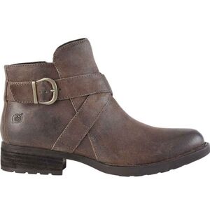 Born Women Trinculo Distressed Leather Ankle Booties shoes sz 10M